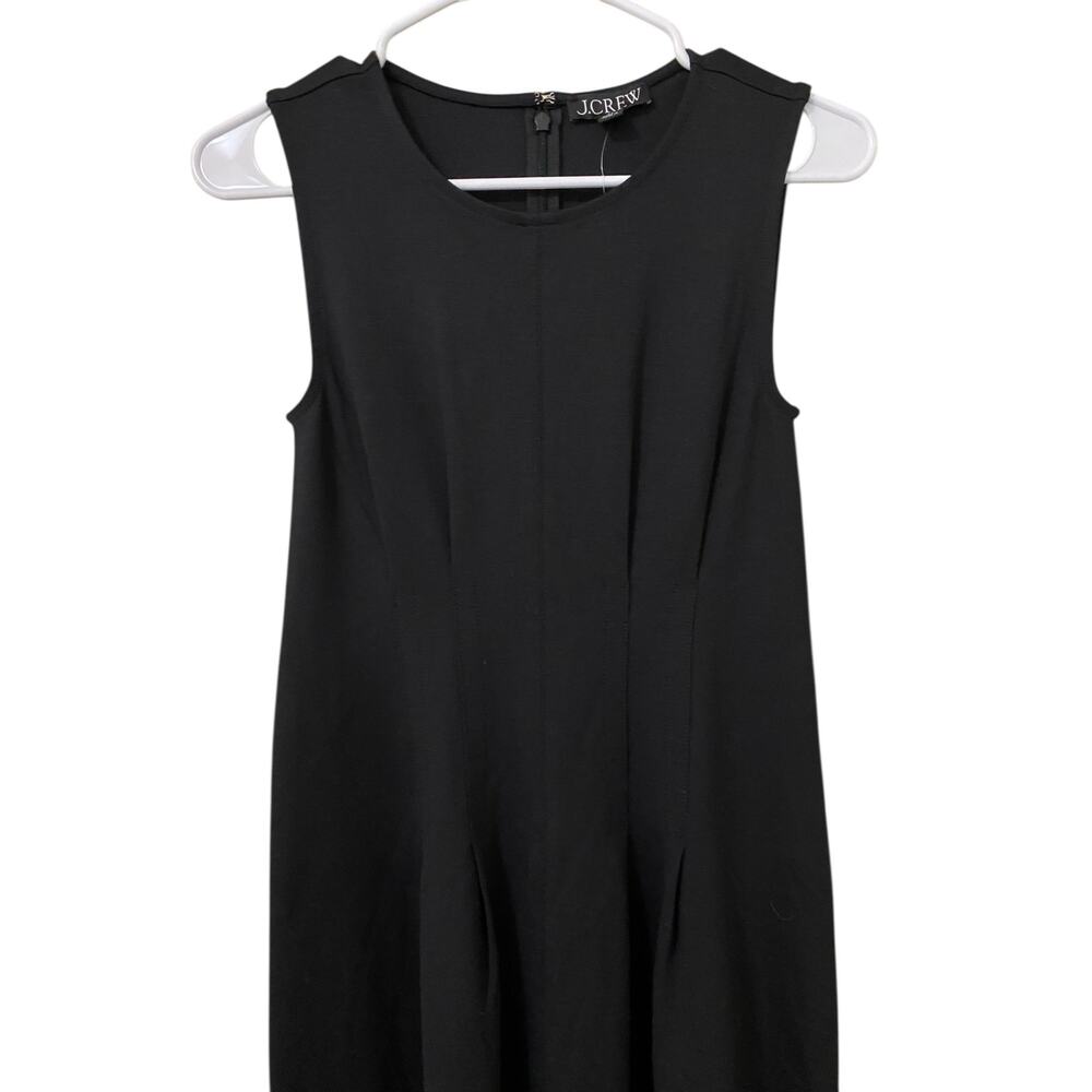 NWT J. Crew 2025 Nadia Ponte Midi Dress XS Black Stretch Minimalist Business - Picture 6 of 12